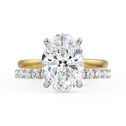 Oval Bridal Lab Grown Diamond Ring Set_in-stock