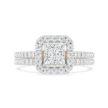 Princess Cut Bridal Ring Set_in-stock