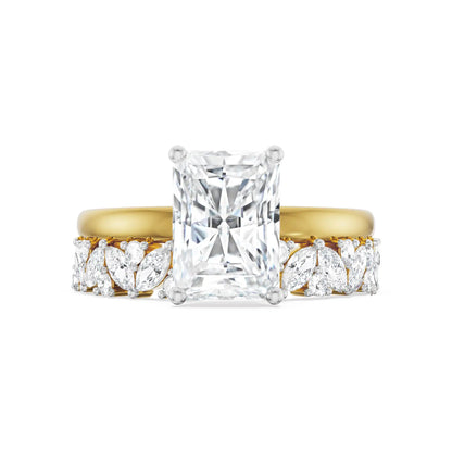 Vaani Bridal Ring Set Front view in 9KT