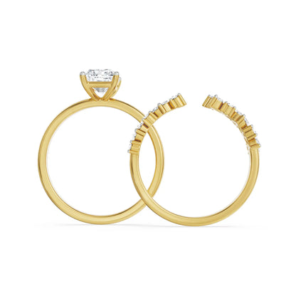 Vaani Bridal Ring Set Side view in 9KT