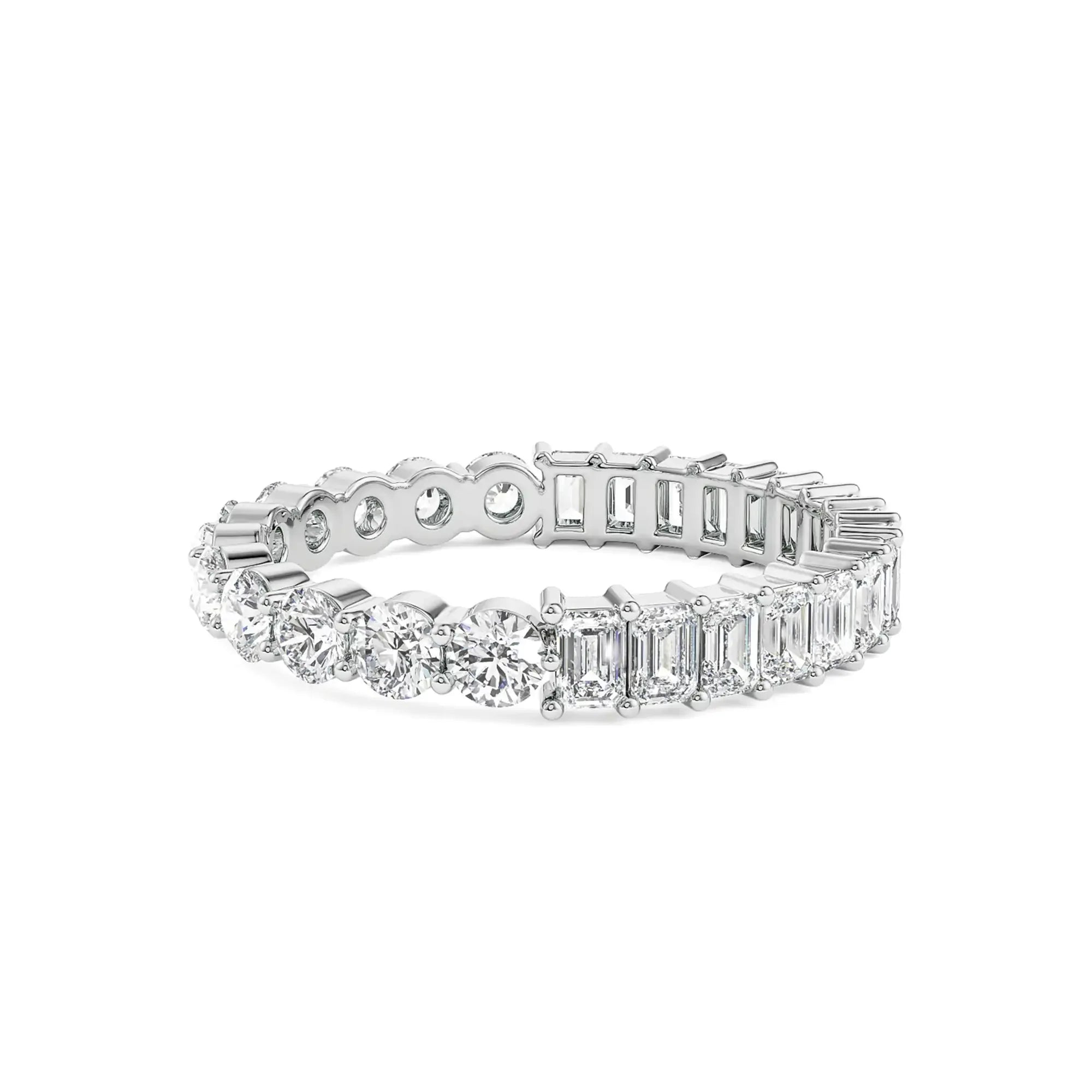 Emerald Round Lab Grown Diamond Eternity Band_in-stock