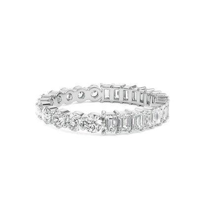 Emerald Round Lab Grown Diamond Eternity Band_in-stock