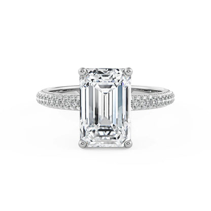 Vintage Glamour Radiant Diamond Ring front view