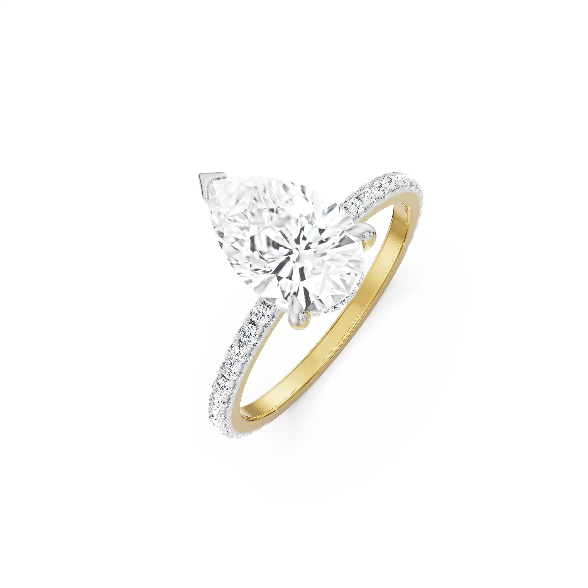 Vintage Pear Lab Diamond Engagement Ring_in-stock
