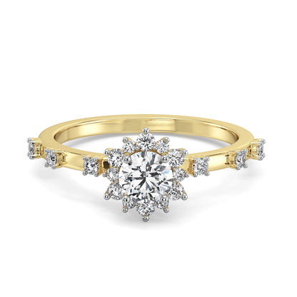Daisy Dainty Lab Grown Diamond Ring - Front view