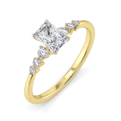 Isha Radiant Lab Grown Diamond Engagement Ring 9KT