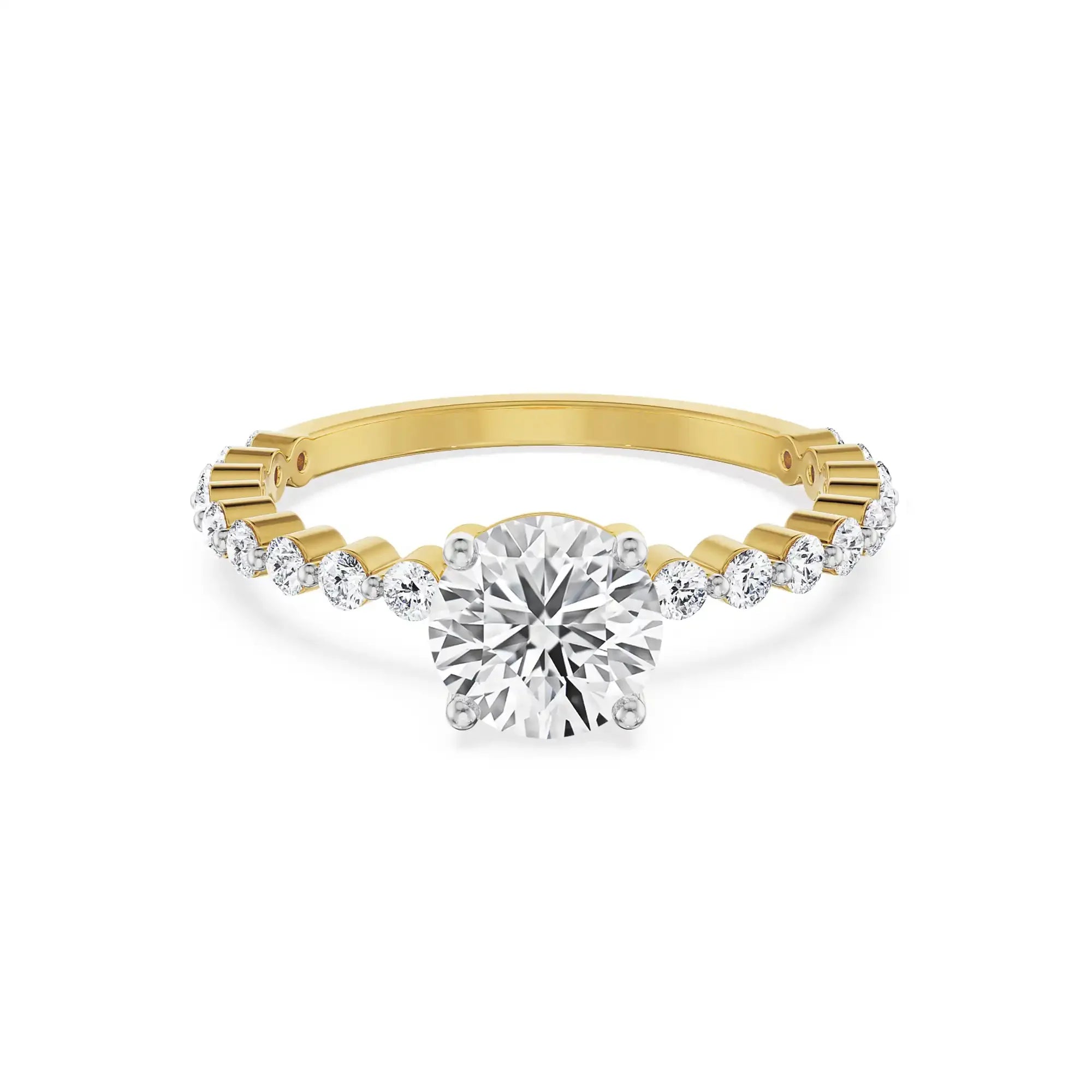 Ark Lab Grown Diamond Engagement Ring- front view in 9KT