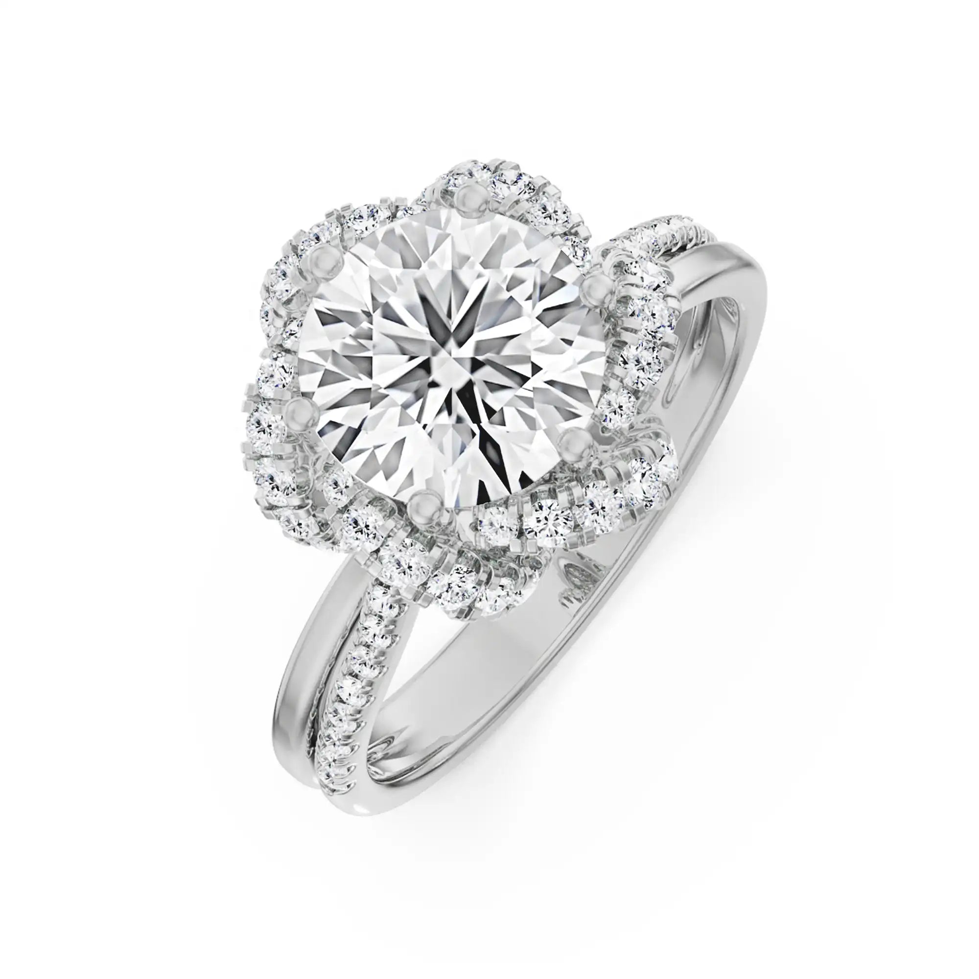 Entwine Lab Grown Diamond Ring- Top view in 9KT