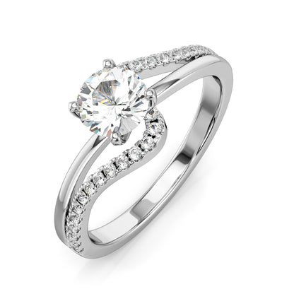 Noir Lab Grown Diamond Engagement Ring - Top view