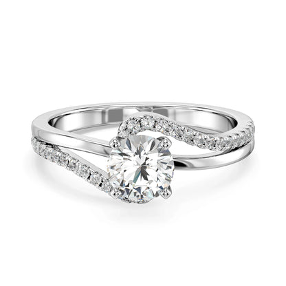 Noir Lab Grown Diamond Engagement Ring - Front view in 9KT