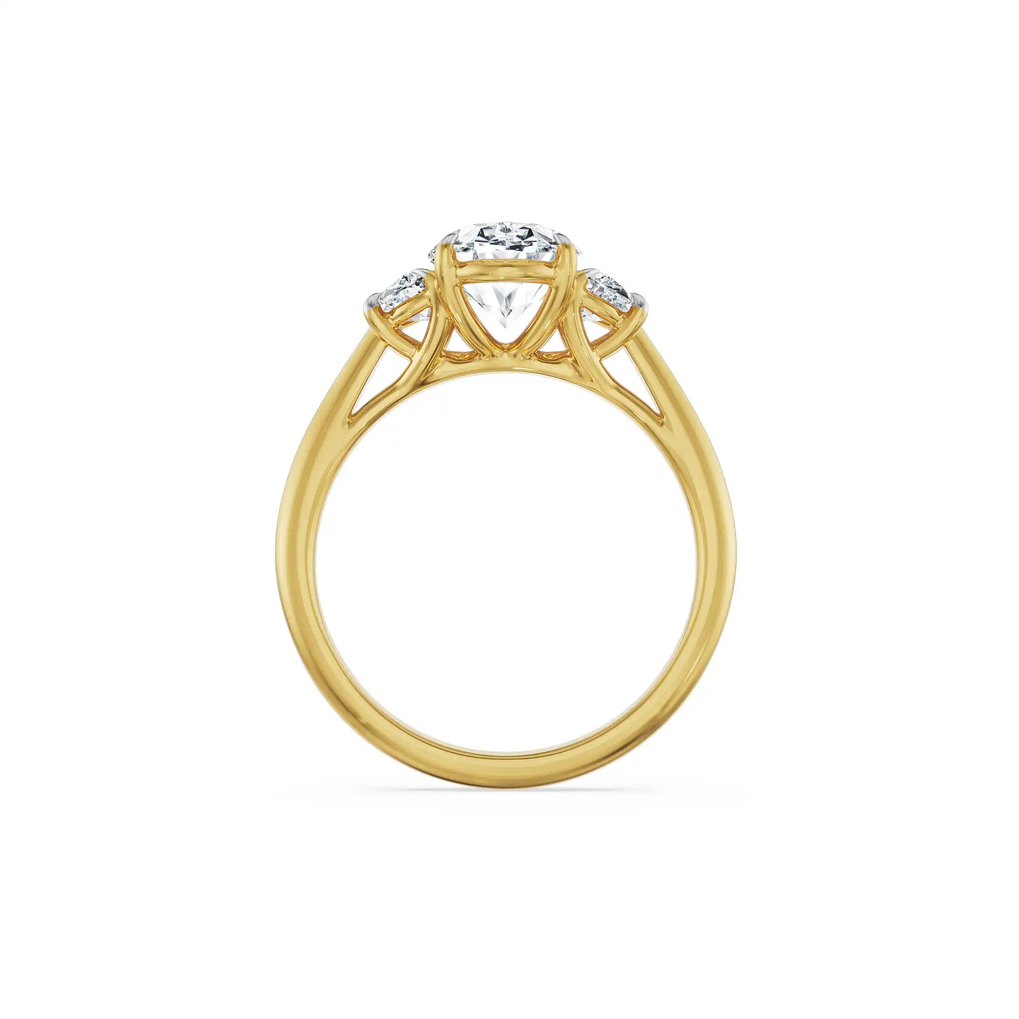 Half Moon Accent Lab Grown Diamond Ring_in-stock
