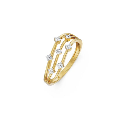 Triple Layered Diamond Band - top view