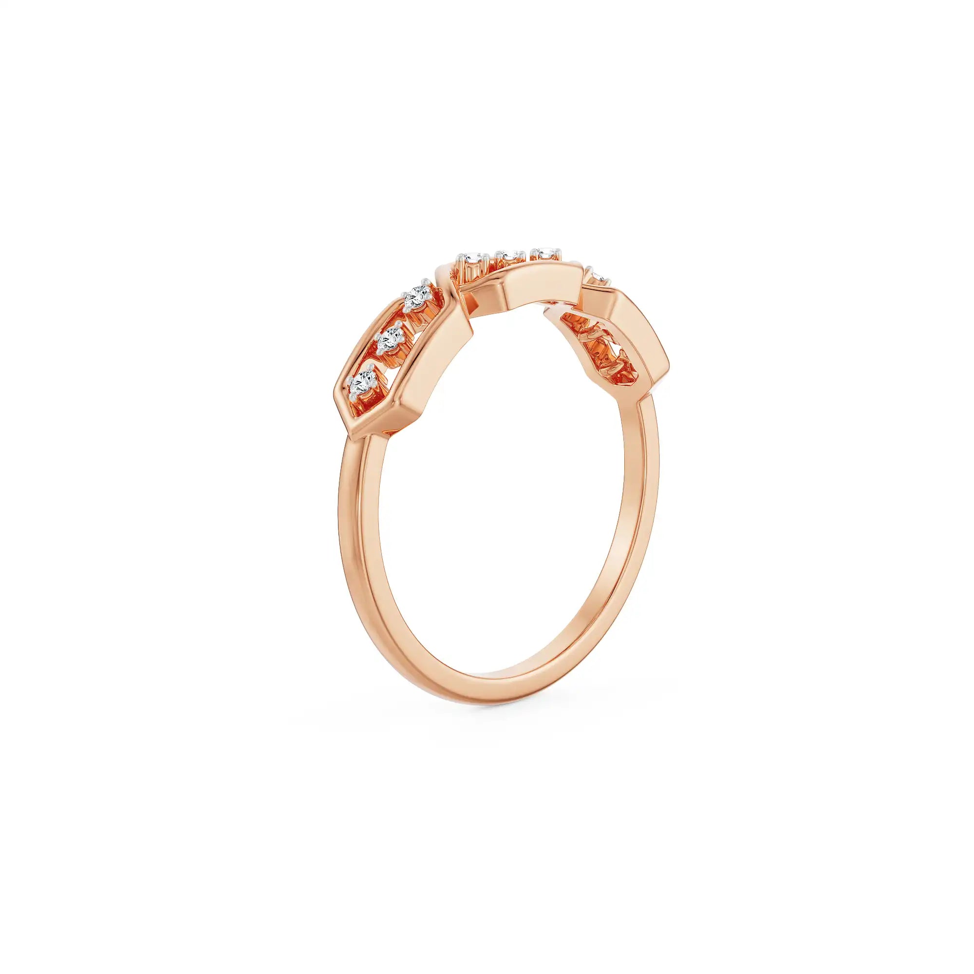 Eternally Linked Diamond Band back view