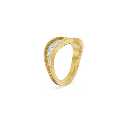 Modern Twist Diamond Band back view