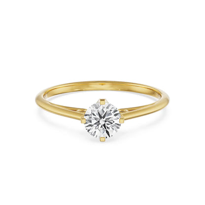 Vintage Solitaire Ring - Front View in 9KT