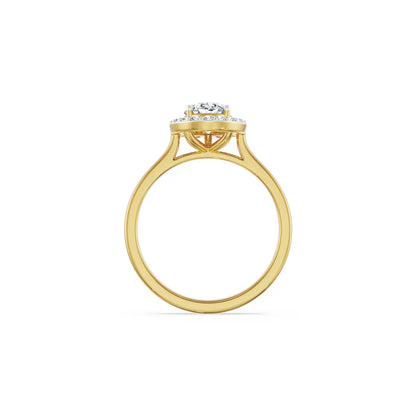 Ivana Halo Engagement Ring Back view