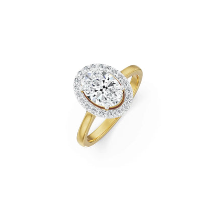 Ivana Halo Engagement Ring Top view