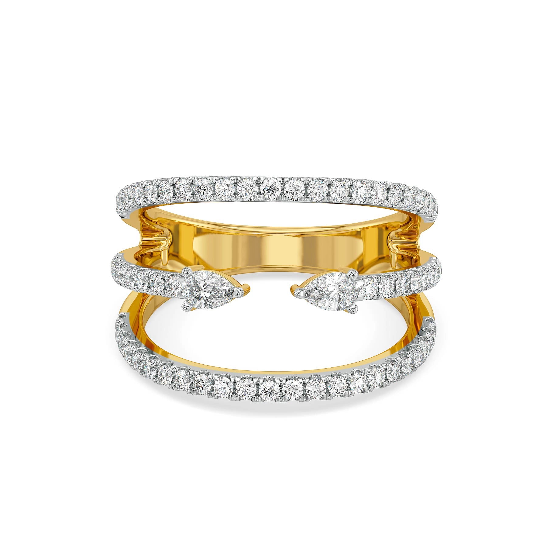 Luna Pear Lab Grown Diamond Ring - front view