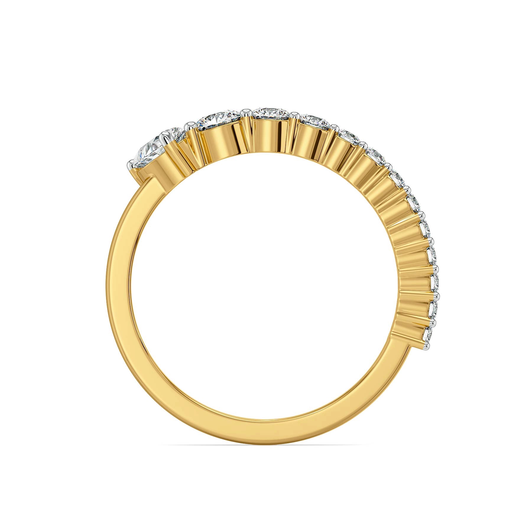 Prush Arc Lab Grown Diamond Ring - back view