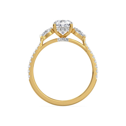 Trimora Muse Lab Grown Diamond Ring - back view