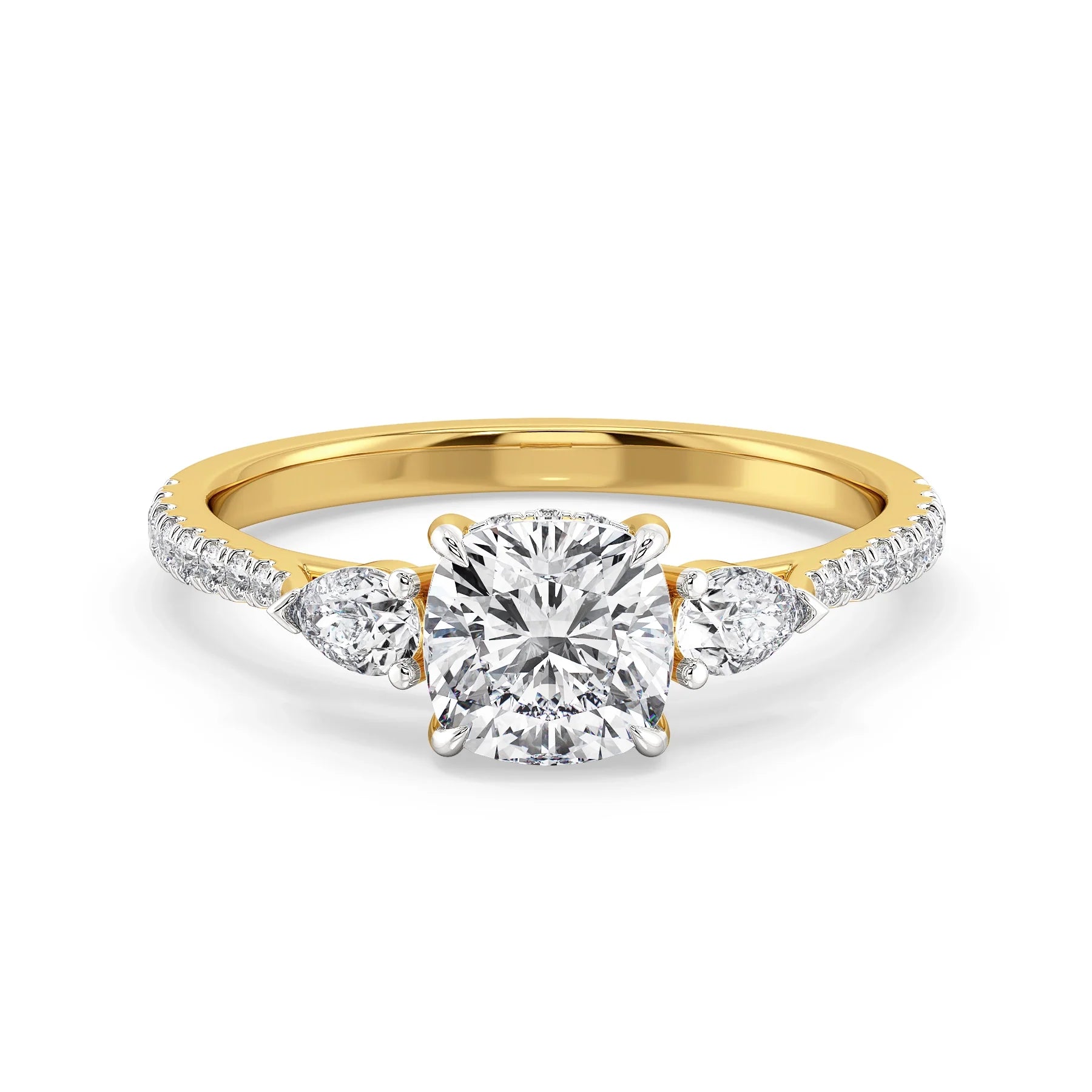 Trimora Muse Lab Grown Diamond Ring- front view in 9KT