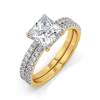 Suzaine Lab Grown Diamond Bridal Set - top view