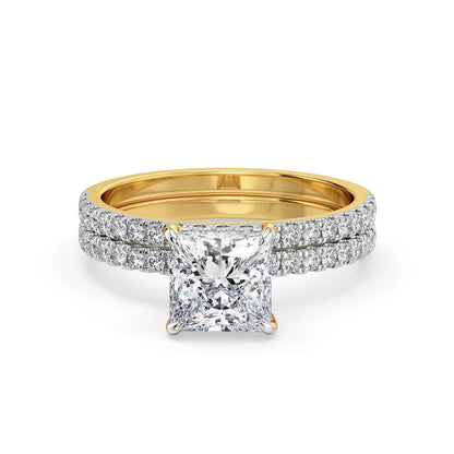 Suzaine Lab Grown Diamond Bridal Set - perspective view
