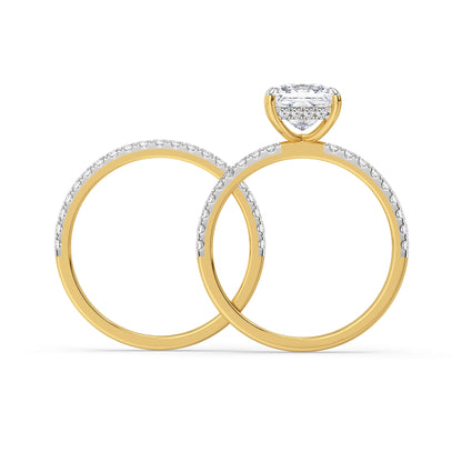 Suzaine Lab Grown Diamond Bridal Set - back view