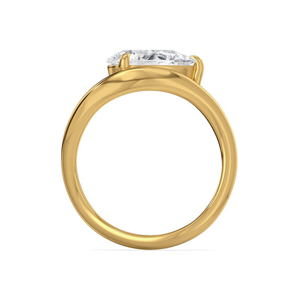 Timeless Pear Lab Grown Diamond Ring - back view