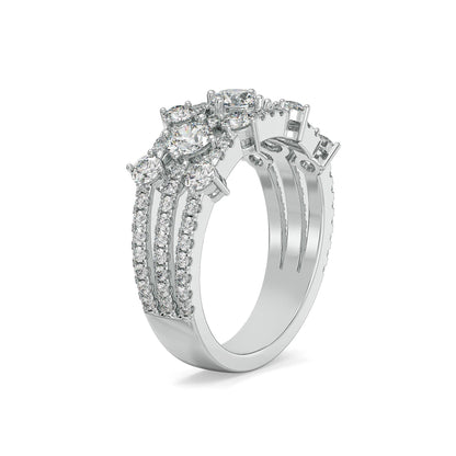 Round Clustered Lab Grown Diamond Ring 9KT