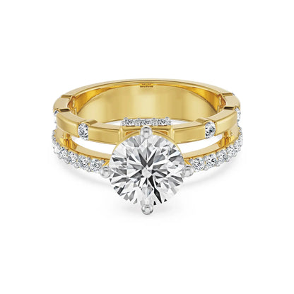 Pixie Glow Lab Grown Diamond Ring - front view in 9KT