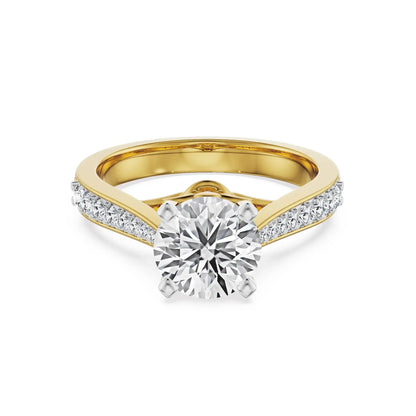 Amara Lab Grown Diamond Ring - front view in 9KT