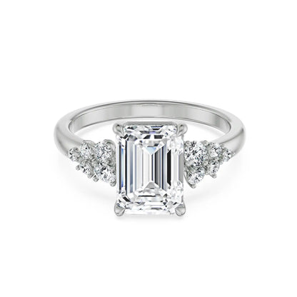 Wildflower Emerald Lab-Grown Diamond Ring - front view