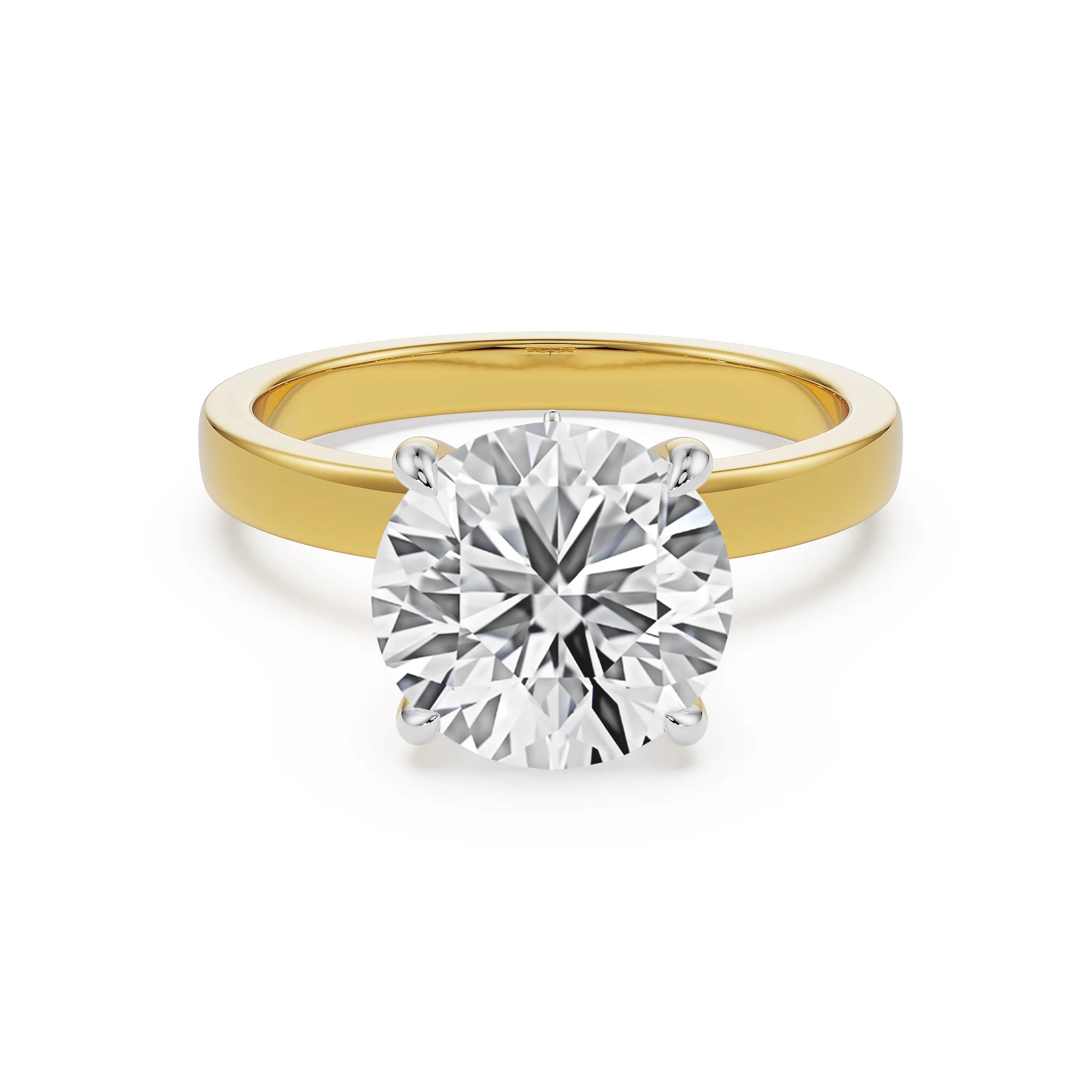 Grandure Lab Grown Diamond Engagement Ring - front view in 9KT