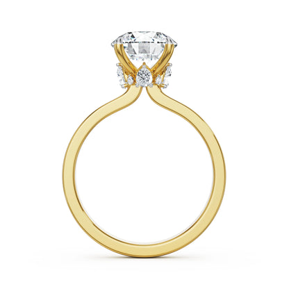 Grandure Lab Grown Diamond Engagement Ring - back view in 9KT