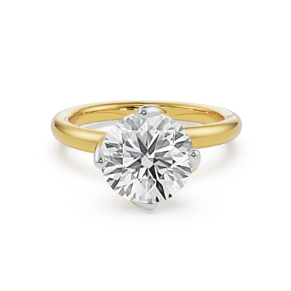 Twist Lab Grown Diamond Solitaire Ring - front view in 9KT