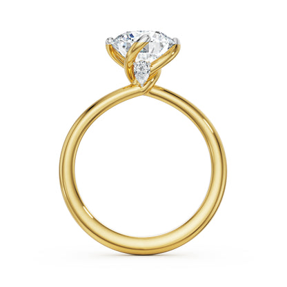 Twist Lab Grown Diamond Solitaire Ring - back view