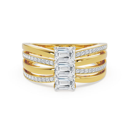 Ribbon Lab Grown Diamond Ring - front view