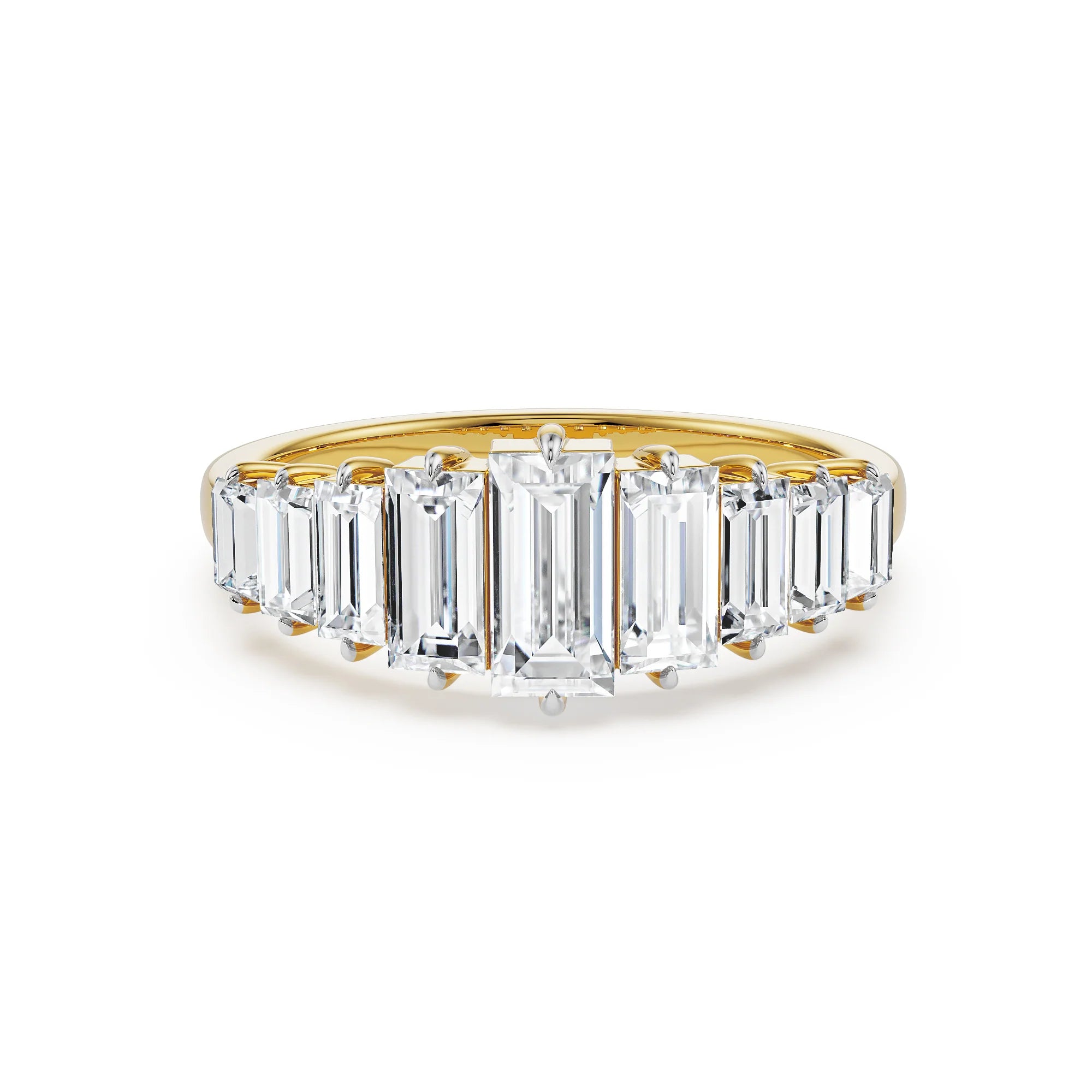 Symphony Lab Grown Diamond Ring - front view in 9KT
