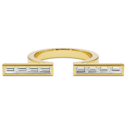 Celestia Omega Lab Grown Diamond Ring - front view in 9KT