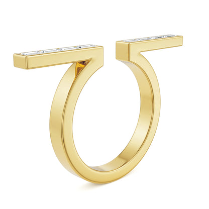 Celestia Omega Lab Grown Diamond Ring - back view in 9KT