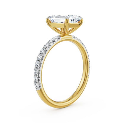 Emerald Excellence Lab Grown Diamond Ring - side view in 9KT