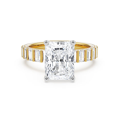 Sterling Radiant Lab Grown Diamond Ring - front view