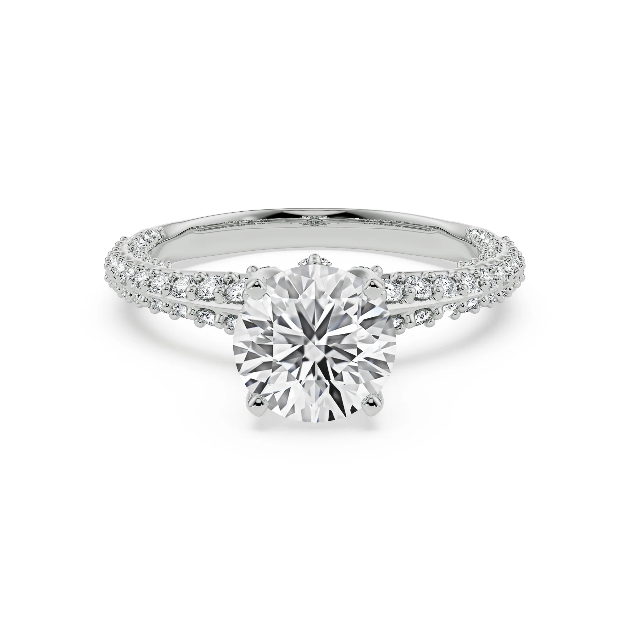 Shimmer Lab Grown Diamond Solitaire Ring - front view in 9KT