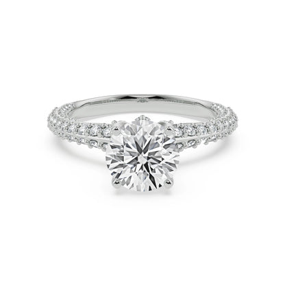 Shimmer Lab Grown Diamond Solitaire Ring - front view in 9KT