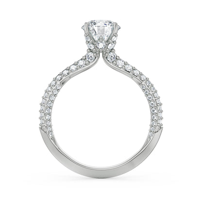 Shimmer Lab Grown Diamond Solitaire Ring - back view