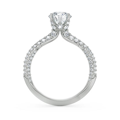 Shimmer Lab Grown Diamond Solitaire Ring - back view in 9KT