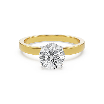 Elle Lab Grown Diamond Solitaire Ring - front view in 9KT