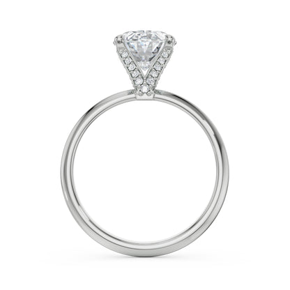 Kate Lab Grown Diamond Solitaire Ring - back view
