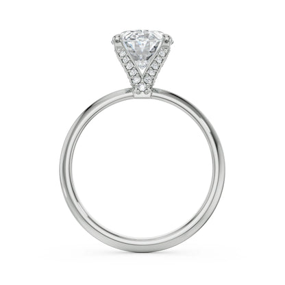 Kate Lab Grown Diamond Solitaire Ring - back view in 9KT